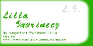 lilla vavrinecz business card